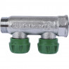 SMB-6850-341202 STOUT Коллектор регулирующий 3/4 , 2 отвода 1/2 под компрессионный фитинг для полимерных труб - купить в Екатери