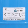 Расширительный бак STOUT STW-0002 гидроаккумулятор 50 л. вертикальный (цвет синий) - купить в Екатеринбурге