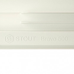 Радиатор алюминиевый STOUT Bravo 500 14 секций боковое подключение RAL9010 - купить в Екатеринбурге