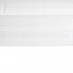 Радиатор биметаллический STOUT Space 500 14 секций боковое подключение RAL9016 - купить в Екатеринбурге
