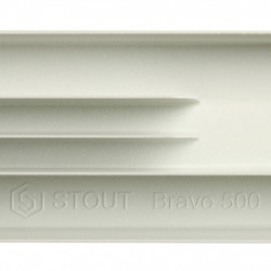 Радиатор алюминиевый STOUT Bravo 500 12 секций боковое подключение RAL9010 - купить в Екатеринбурге