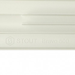 Радиатор алюминиевый STOUT Bravo 500 6 секций боковое подключение RAL9010 - купить в Екатеринбурге