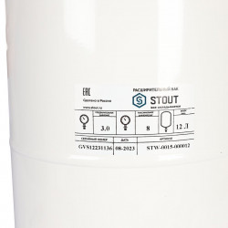 Расширительный бак STOUT STW-0015 для ГВС 12 л. вертикальный (цвет белый) - купить в Екатеринбурге