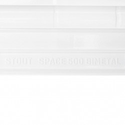 Радиатор биметаллический STOUT Space 500 8 секций боковое подключение RAL9016 - купить в Екатеринбурге
